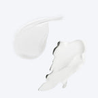 Refect Beauty Hair Burst shampoo and conditioner white cream texture swatches on a clean white background