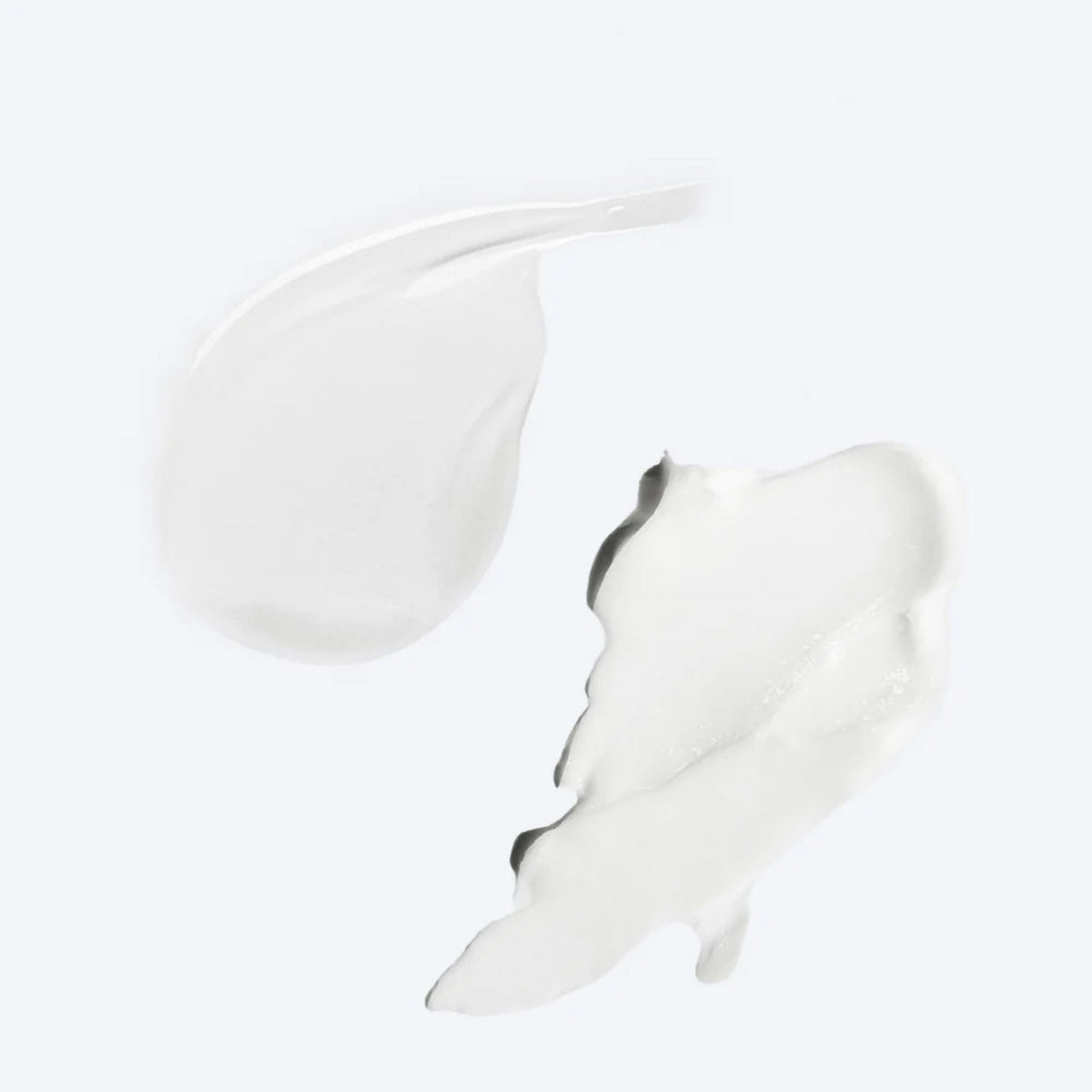 Refect Beauty Hair Burst shampoo and conditioner white cream texture swatches on a clean white background