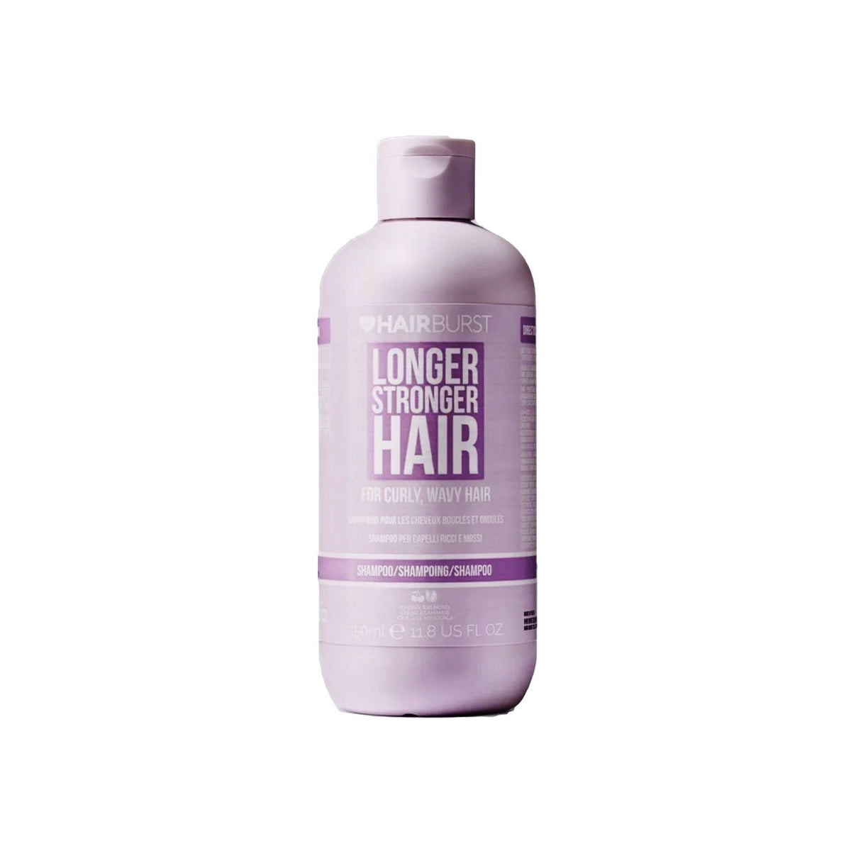 Refect Beauty Hair Burst shampoo bottle for curly and wavy hair in a light purple container with white text.