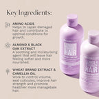 Refect Beauty Hair Burst shampoo and conditioner set for curly and wavy hair in light purple bottles with ingredients