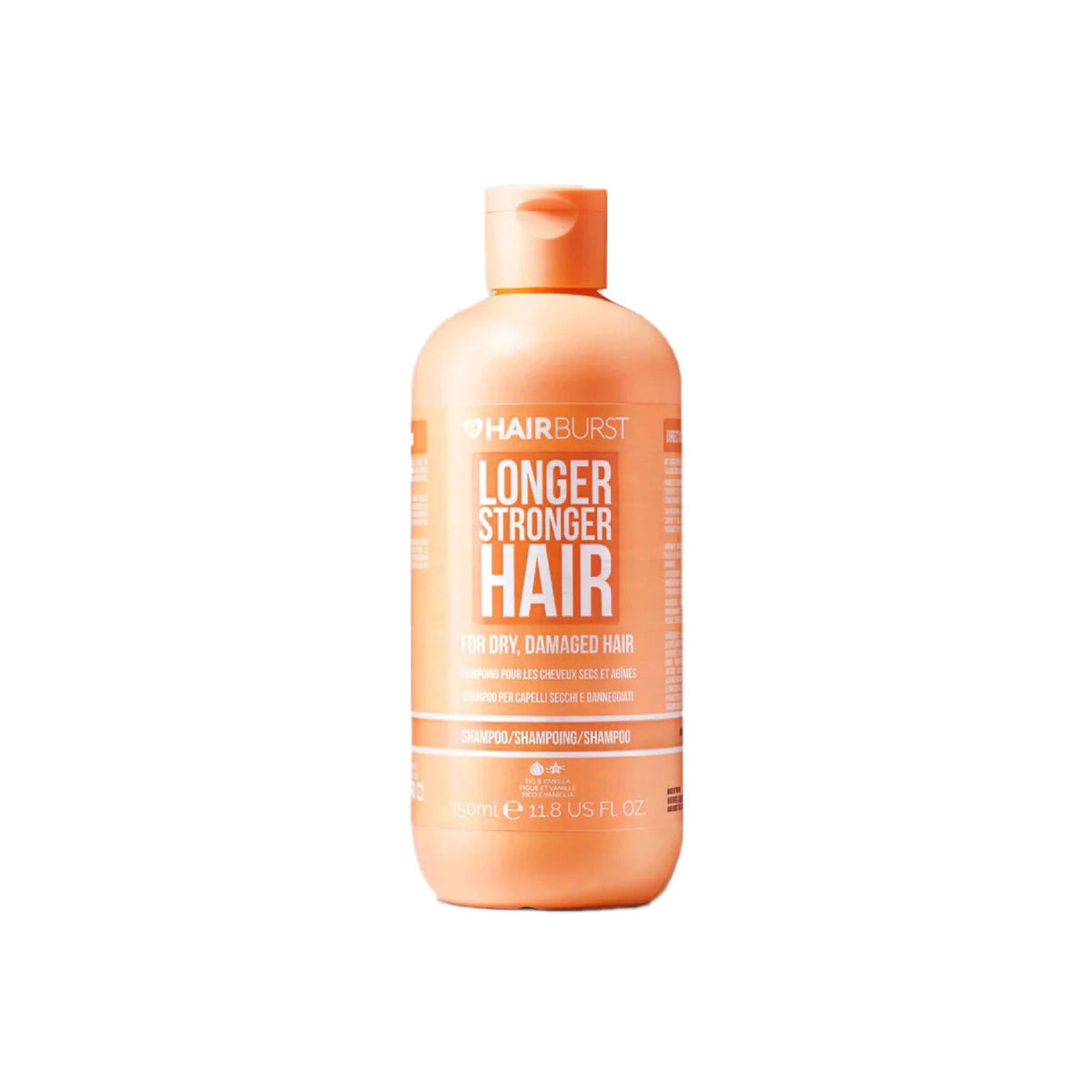 Refect Beauty Hair Burst shampoo bottle for dry and damaged hair in a peach-coloured 350ml container