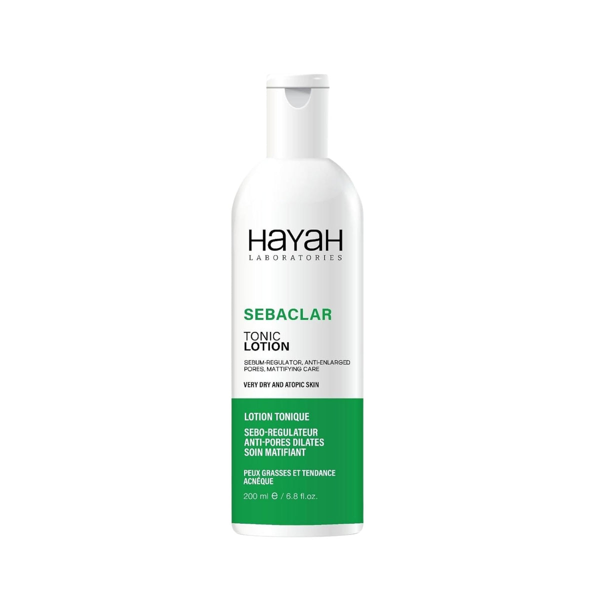 Refect Beauty Hayah Sebaclar Tonic Face Lotion for oily and acne-prone skin in a white 200ml bottle.