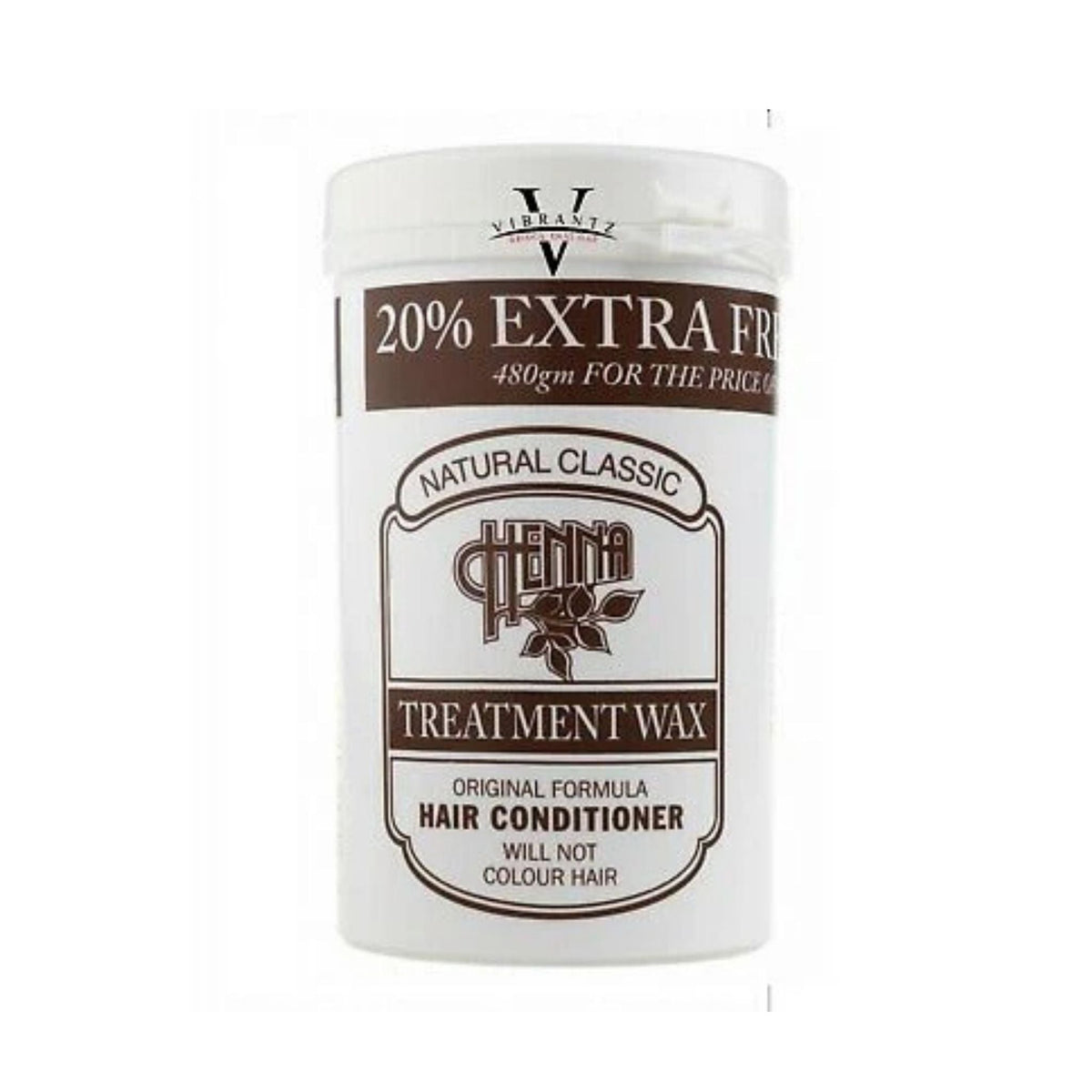 Refect Beauty Natural Classic Henna Treatment Wax hair conditioner in a white 480g tub for deep conditioning.