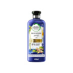 Refect Beauty Herbal Essences Blue Ginger conditioner bottle with botanical illustrations on a blue background.