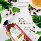 Refect Beauty Herbal Essences Arabica Coffee Fruit volume conditioner bottle surrounded by coffee beans and leaves