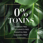 Refect Beauty Herbal Essences shampoo advertisement featuring lush green leaves and 0% toxins text overlay