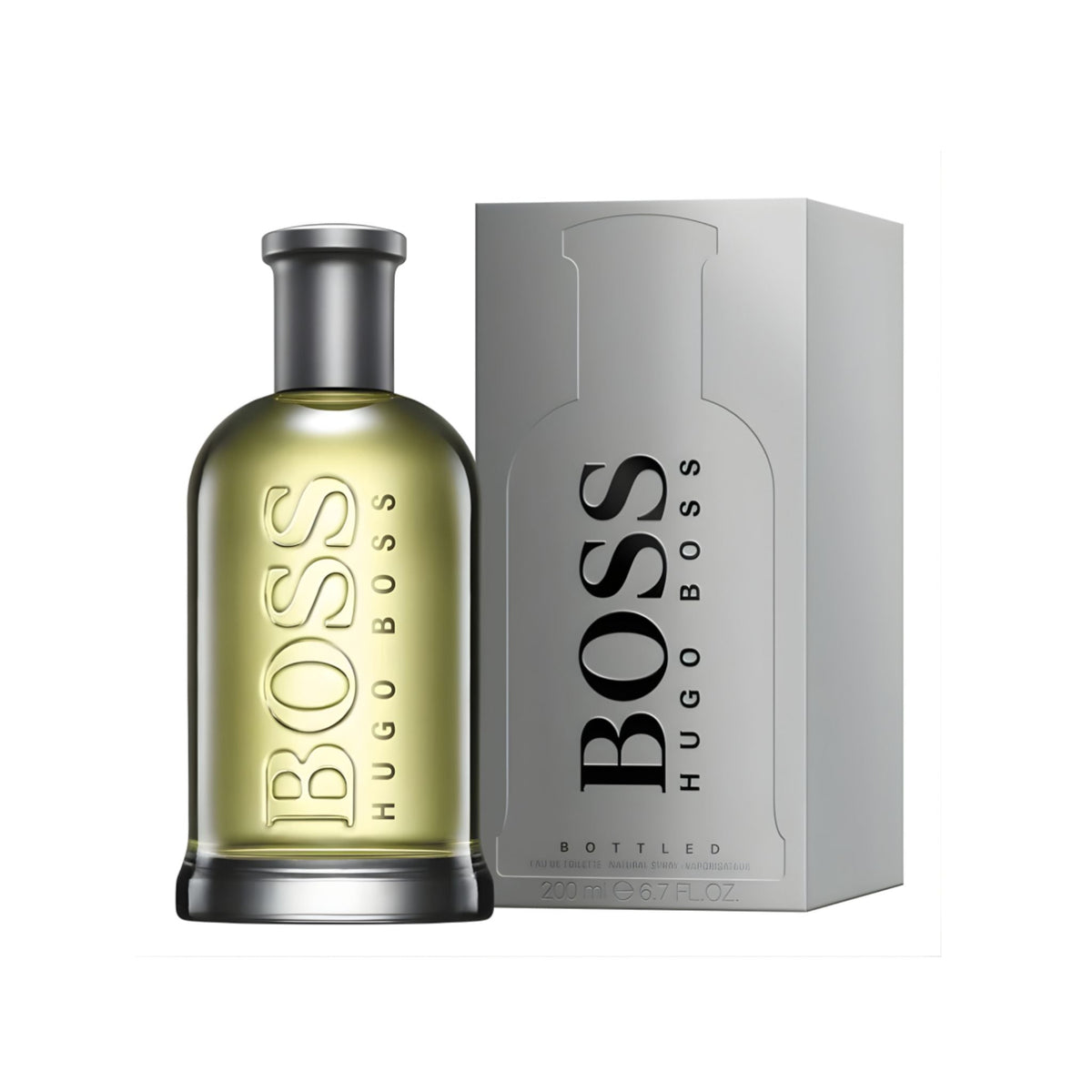 Refect Beauty Hugo Boss Bottled Eau de Toilette fragrance bottle and silver box packaging