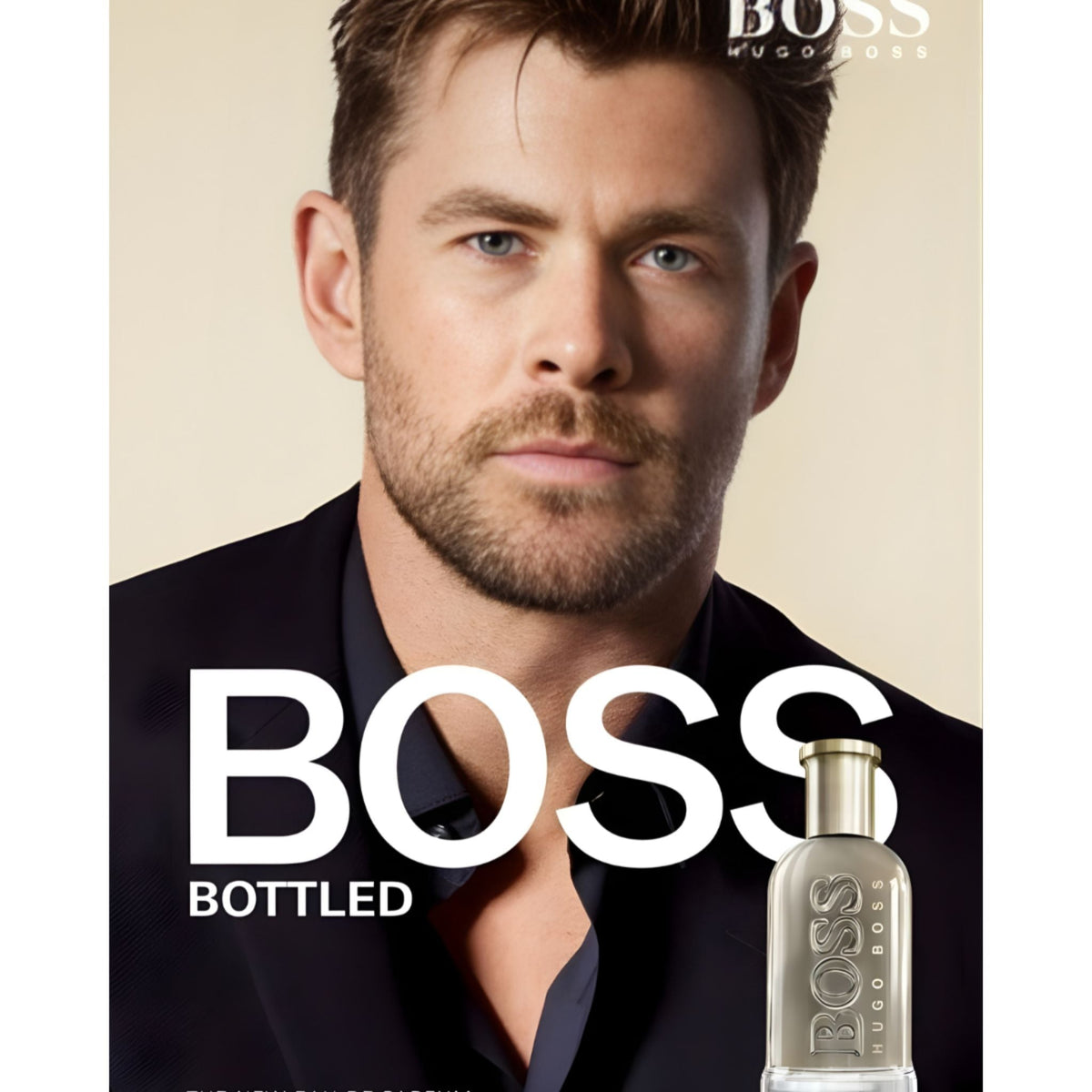 Refect Beauty campaign featuring Chris Hemsworth promoting Hugo Boss Bottled Eau de Parfum for men