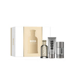Refect Beauty Hugo Boss Bottled gift set featuring Eau de Parfum, shower gel, and deodorant in elegant packaging.