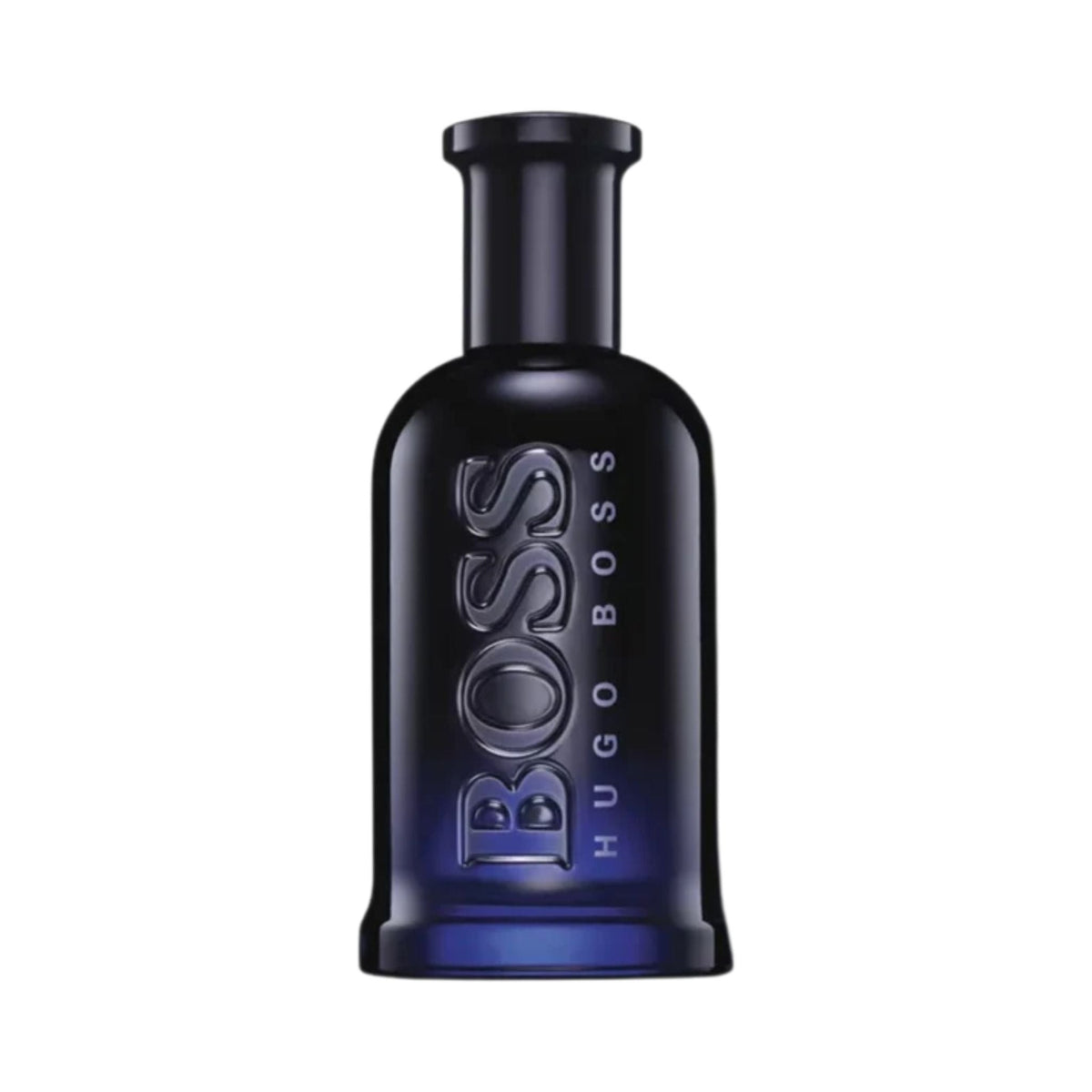 Refect Beauty Hugo Boss Bottled Night Eau de Toilette in a dark blue glass bottle with embossed logo