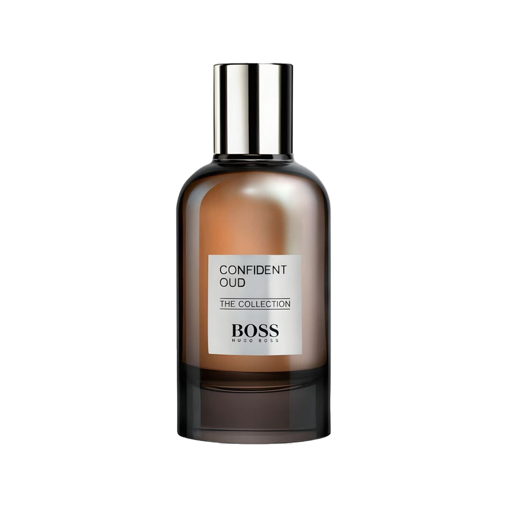 Refect Beauty Hugo Boss The Collection Confident Oud Eau de Parfum Intense in a sleek brown glass bottle
