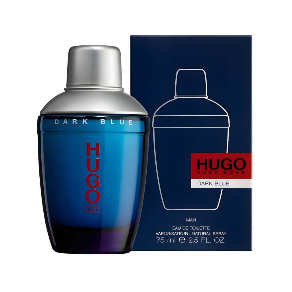 Refect Beauty Hugo Boss Dark Blue eau de toilette 75ml bottle with matching navy blue box for men