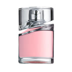 Refect Beauty Hugo Boss Femme Eau de Parfum in a sleek 75ml glass bottle with a soft pink liquid and silver cap.