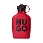 Refect Beauty Hugo Boss Intense Eau de Parfum in a vibrant red bottle with a black cap and signature red strap