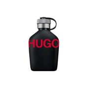 Refect Beauty Hugo Boss Just Different Eau de Toilette in a matte black bottle with bold red HUGO branding