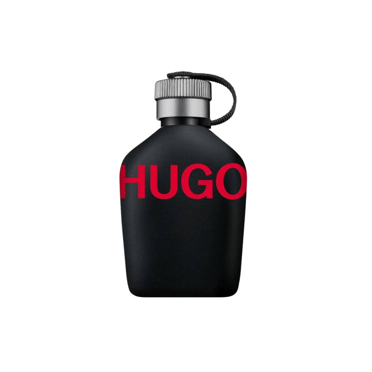 Refect Beauty Hugo Boss Just Different Eau de Toilette in a matte black bottle with bold red HUGO branding