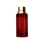 Refect Beauty Hugo Boss The Scent Elixir Parfum Intense in a deep red glass bottle with a metallic gold cap.