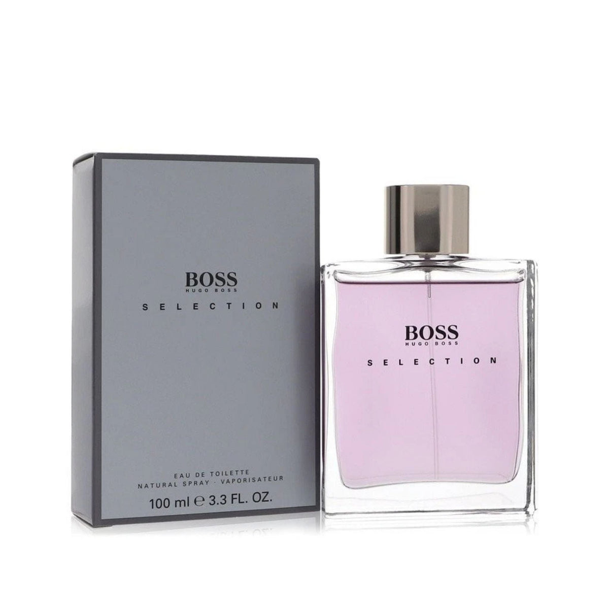 Refect Beauty Hugo Boss Selection Eau de Toilette 100ml bottle with grey packaging, a refined masculine fragrance.