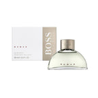 Refect Beauty Hugo Boss Woman Eau de Parfum 90ml bottle and white box with floral and fruity fragrance notes