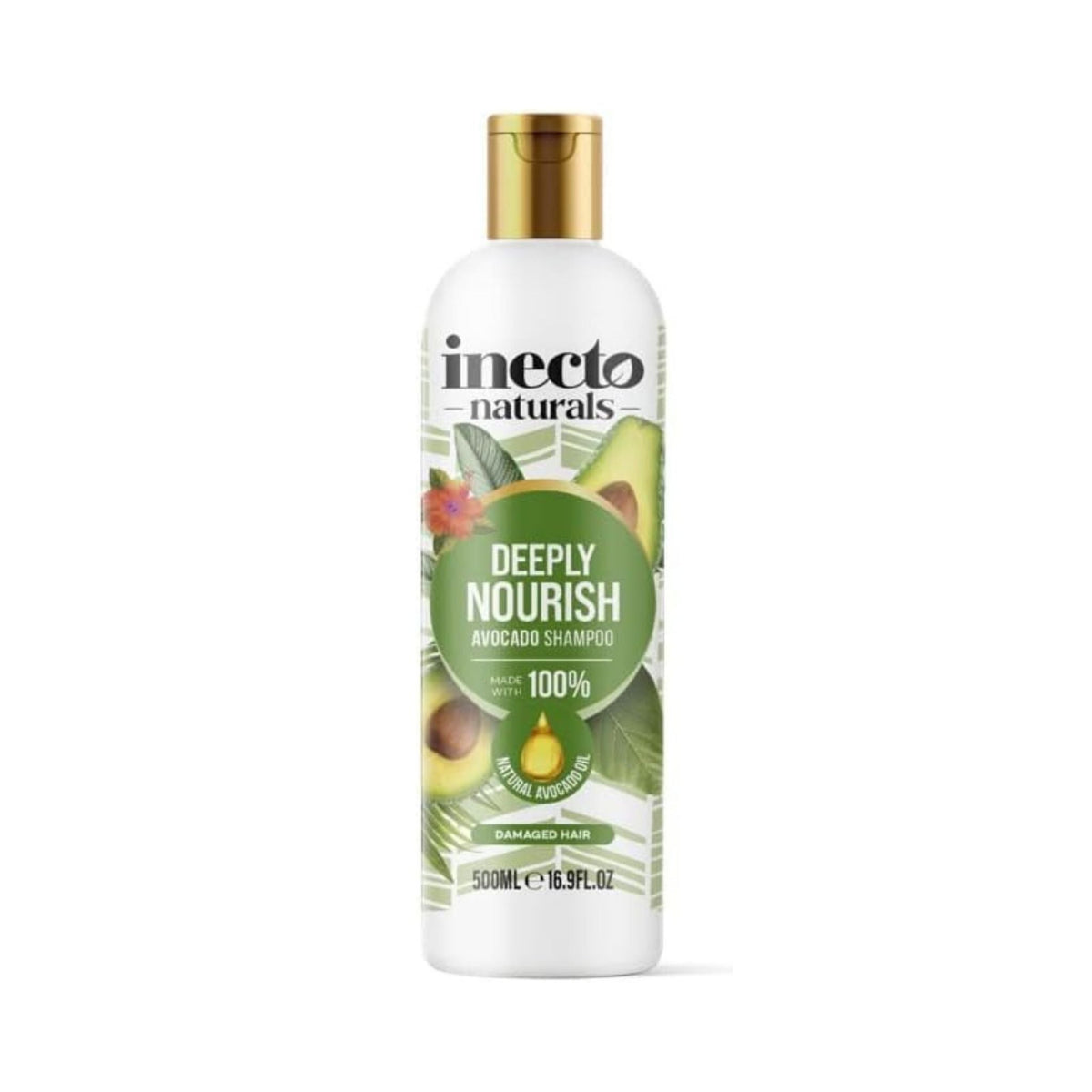 Refect Beauty Inecto Naturals Avocado Shampoo bottle with nourishing avocado oil for dry and damaged hair