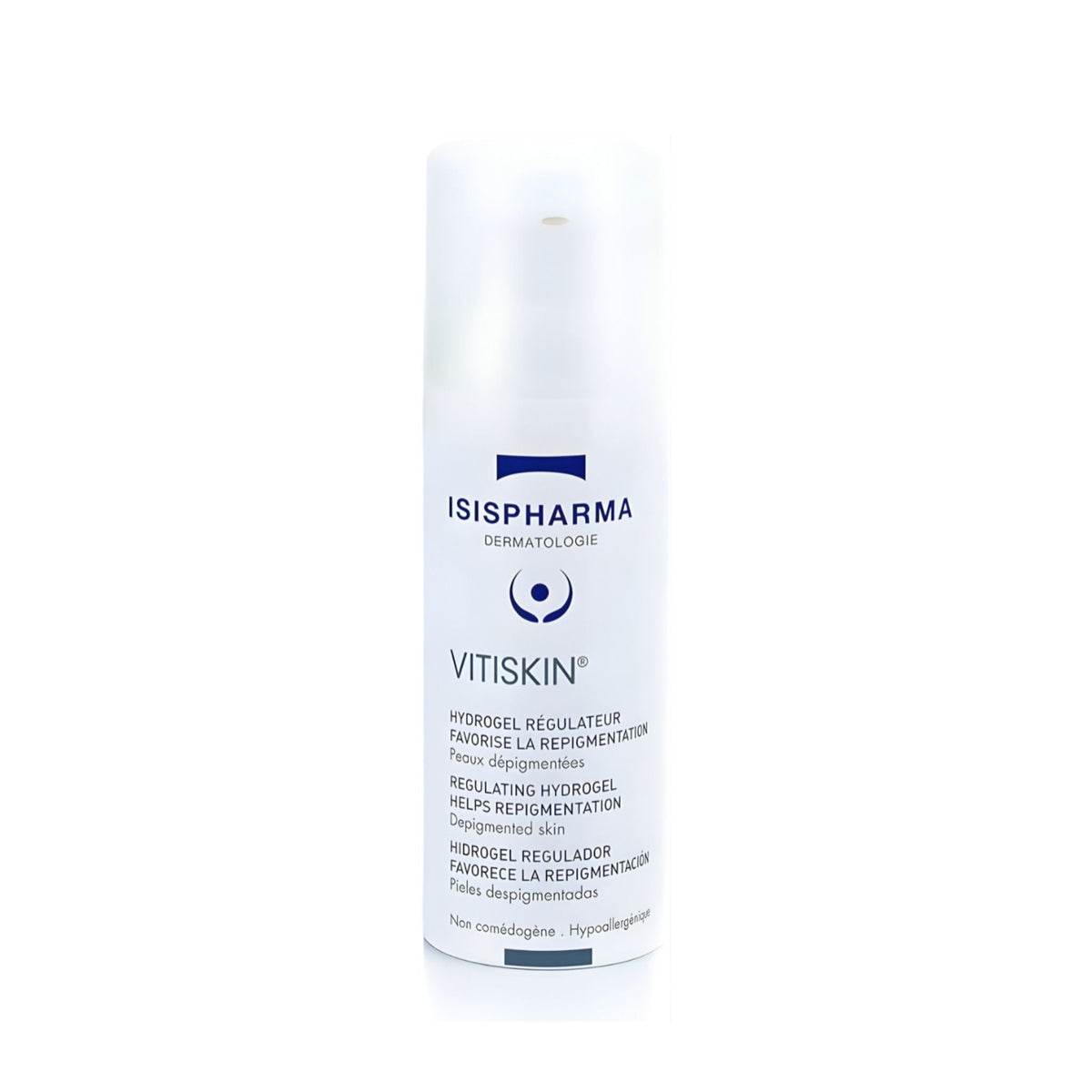 Refect Beauty Isispharma Vitiskin regulating hydrogel bottle for skin repigmentation and tone uniformity
