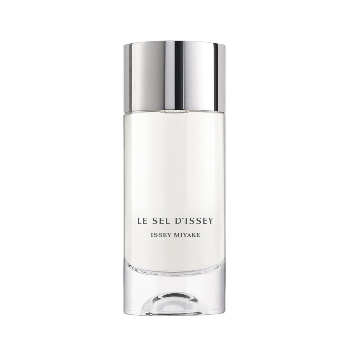 Refect Beauty Issey Miyake Le Sel d'Issey Eau de Toilette in a minimalist cylindrical glass bottle with silver cap.