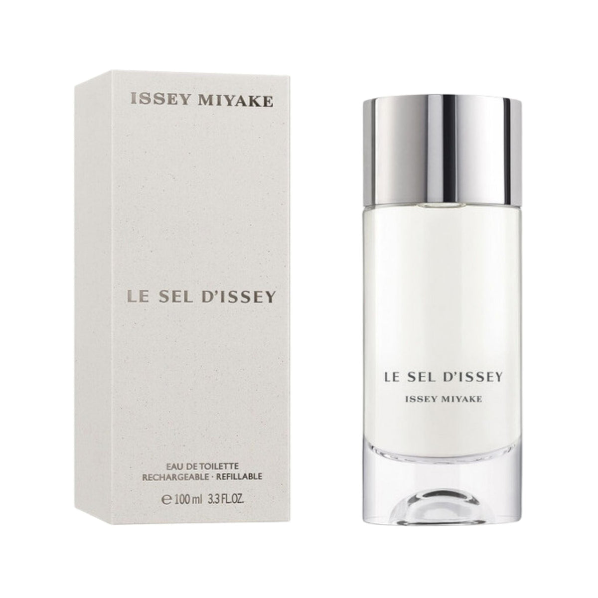 Refect Beauty Issey Miyake Le Sel d'Issey Eau de Toilette bottle and minimalist white box packaging