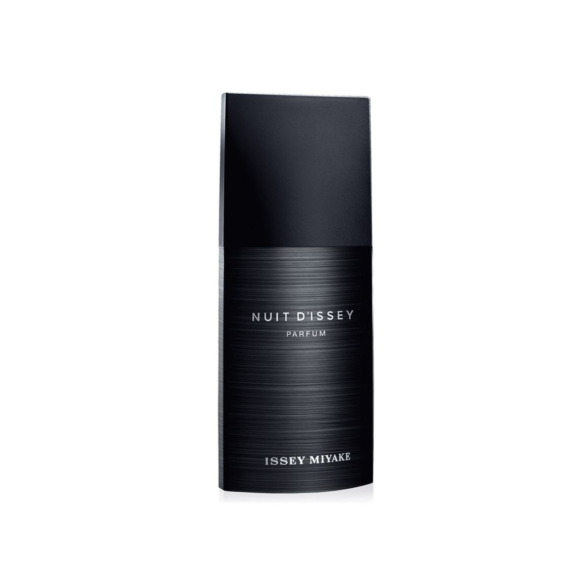 Refect Beauty Issey Miyake Nuit D'Issey Eau de Toilette in a sleek black cylindrical bottle with metallic finish.