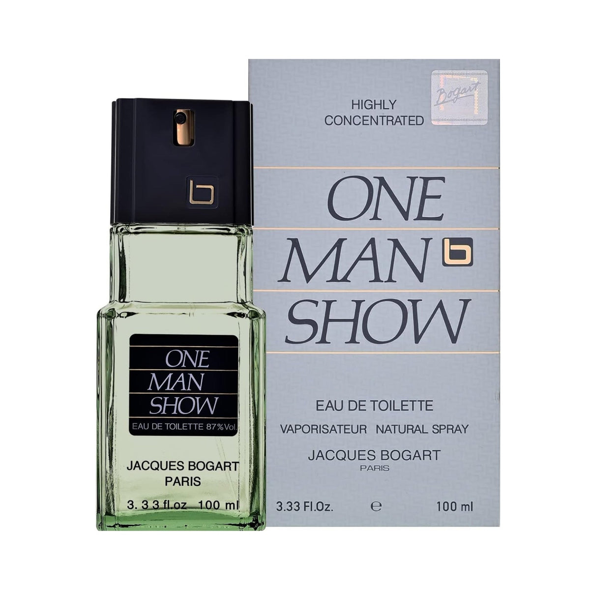 Refect Beauty Jacques Bogart One Man Show Eau de Toilette 100ml bottle and grey packaging box