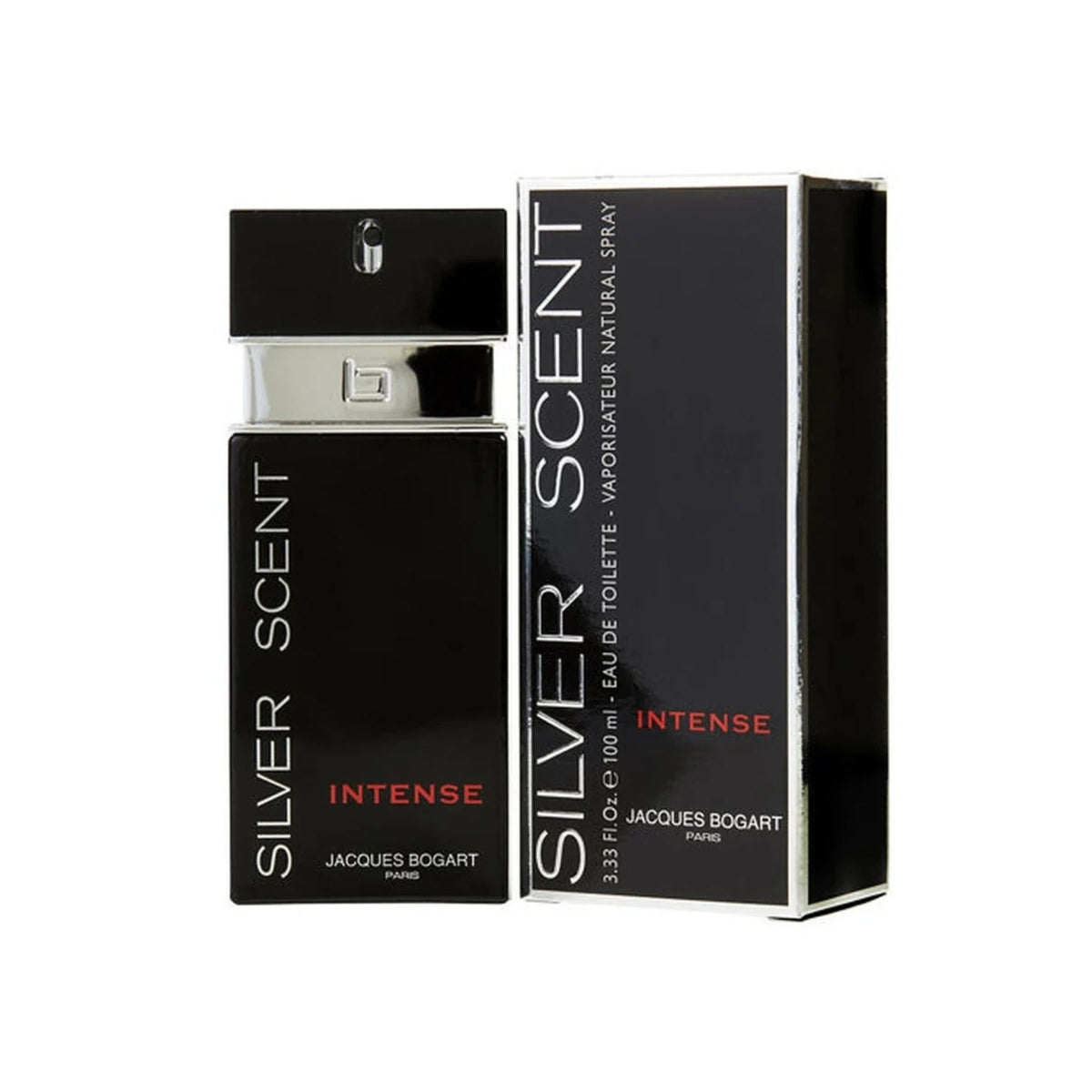 Refect Beauty Jacques Bogart Silver Scent Intense eau de toilette bottle and black packaging box
