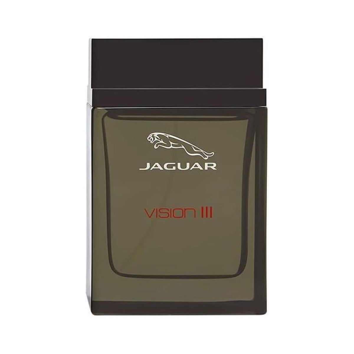 Refect Beauty Jaguar Vision III Eau de Toilette in a sleek dark glass bottle with the iconic Jaguar logo.