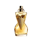 Refect Beauty Jean Paul Gaultier Divine Eau de Parfum in a gold corset-shaped bottle with a ring cap.