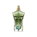 Refect Beauty Jean Paul Gaultier Le Beau Paradise Garden perfume bottle with green glass and embroidered leaf detail
