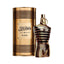 Refect Beauty Jean Paul Gaultier Le Male Elixir Parfum in a gold torso-shaped bottle with matching cylindrical tin.