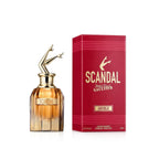 Refect Beauty Jean Paul Gaultier Scandal Absolu perfume bottle with iconic gold legs cap and matching red box
