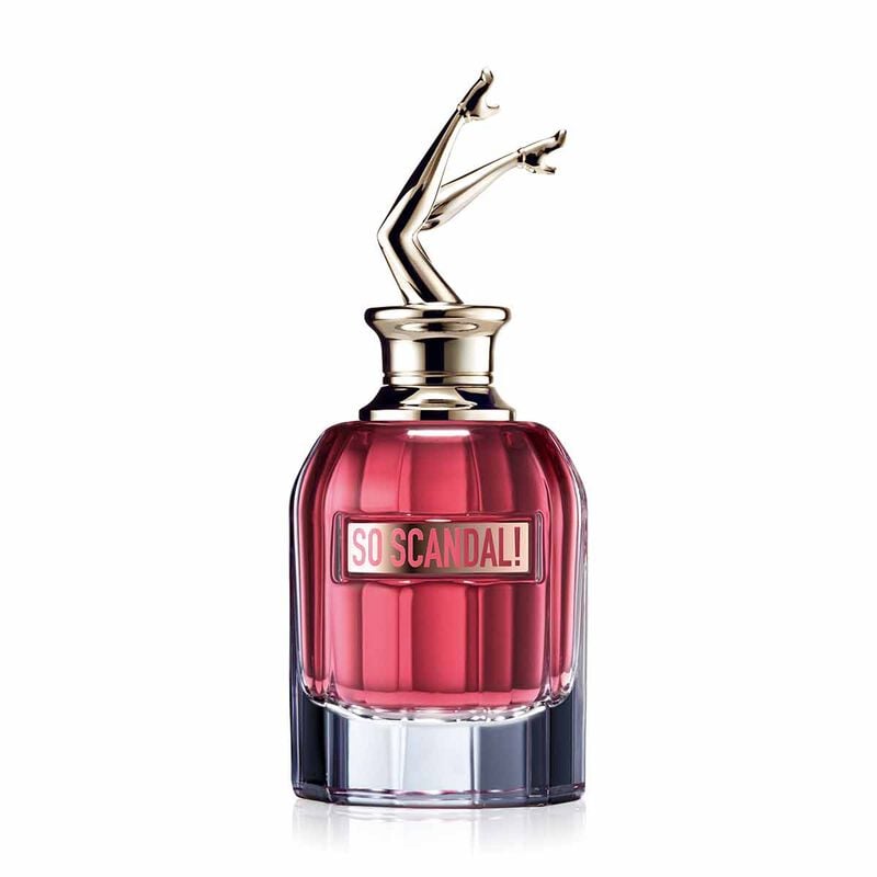Refect Beauty Jean Paul Gaultier So Scandal Eau de Parfum in a deep pink glass bottle with iconic legs stopper