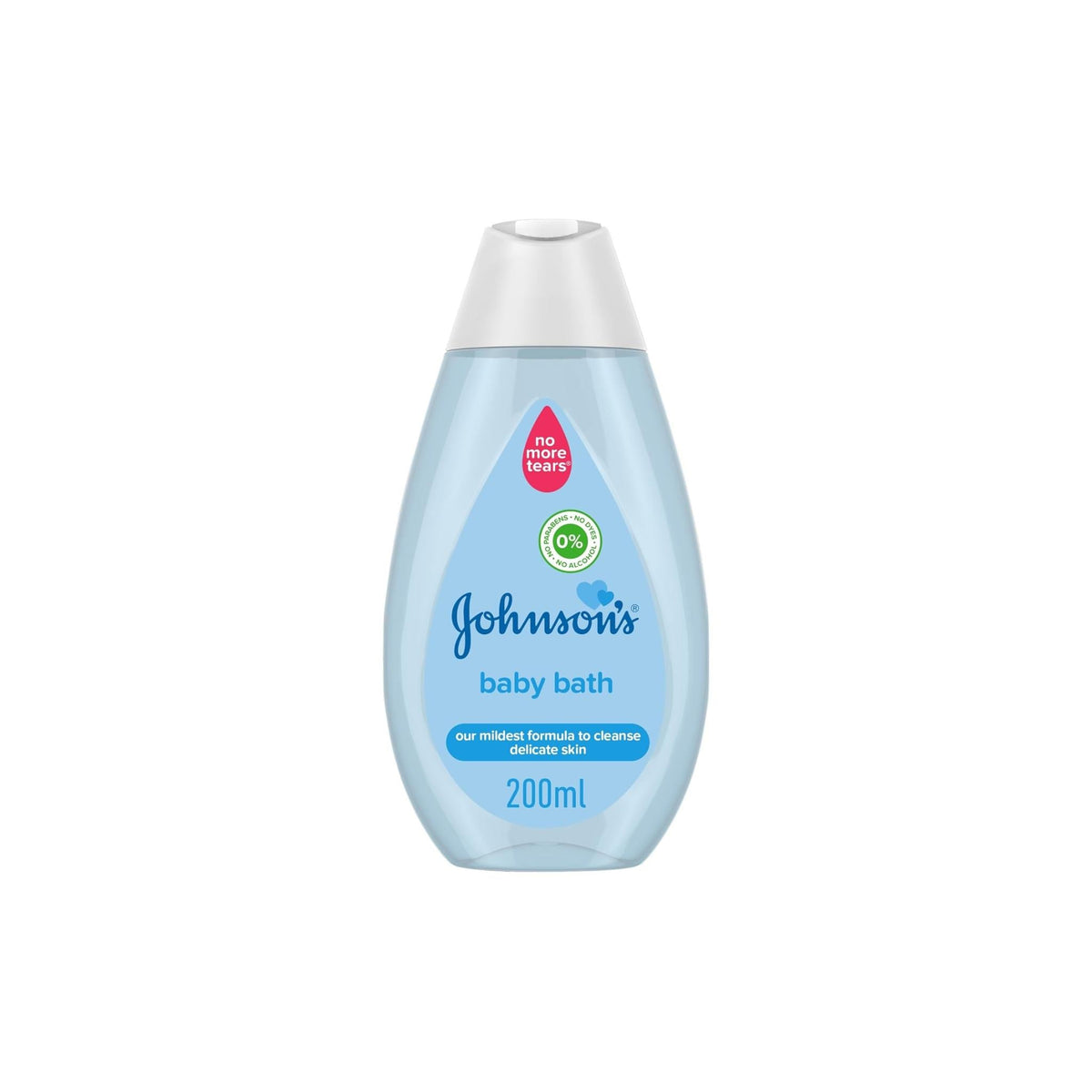 Refect Beauty Johnsons Baby Bath No More Tears gentle cleanser in a 200ml light blue bottle for sensitive skin