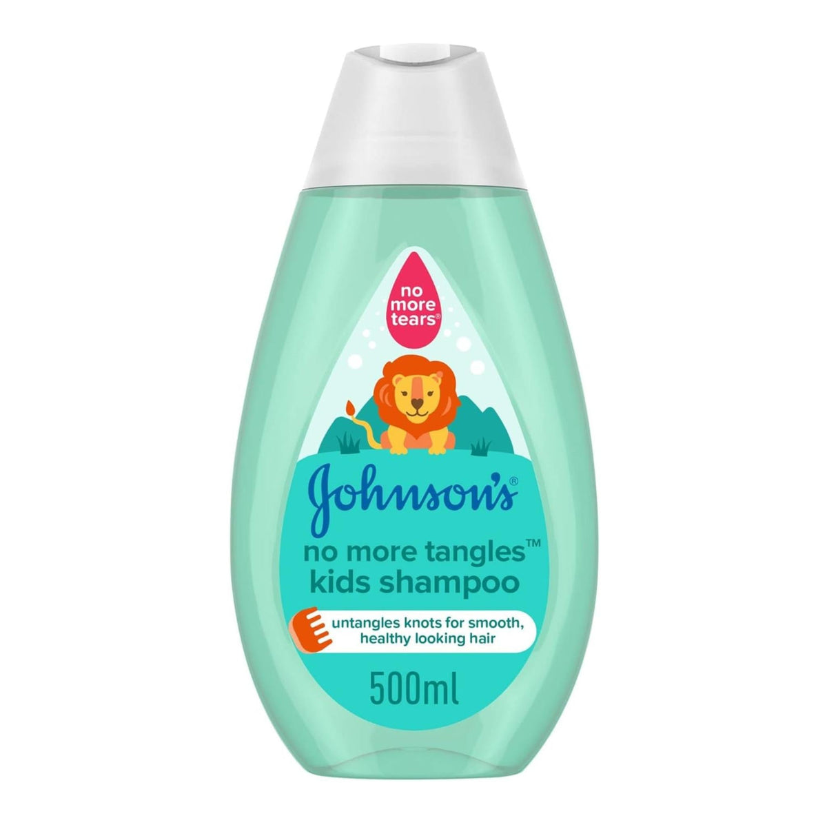 Refect Beauty Johnsons Baby No More Tangles conditioner in a 500ml teal bottle with a lion graphic
