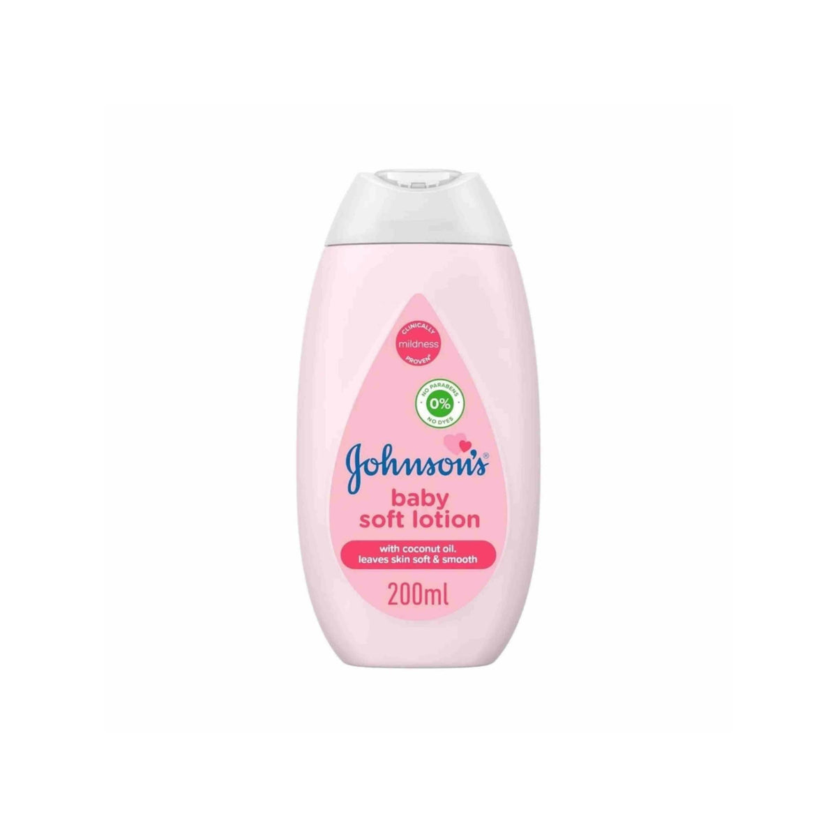 Refect Beauty Johnsons Baby Soft Lotion in a 200ml pink bottle with coconut oil for smooth and soft skin