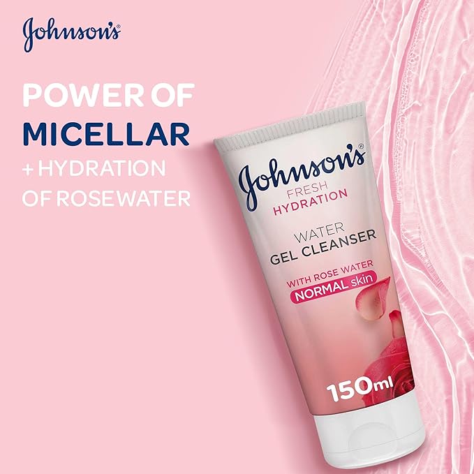 Refect Beauty Johnson's Fresh Hydration Water Gel Cleanser with rose water for normal skin in a 150ml tube