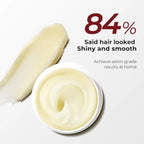 Refect Beauty Karseell collagen hair mask texture shown in a white jar with a creamy, smooth consistency.