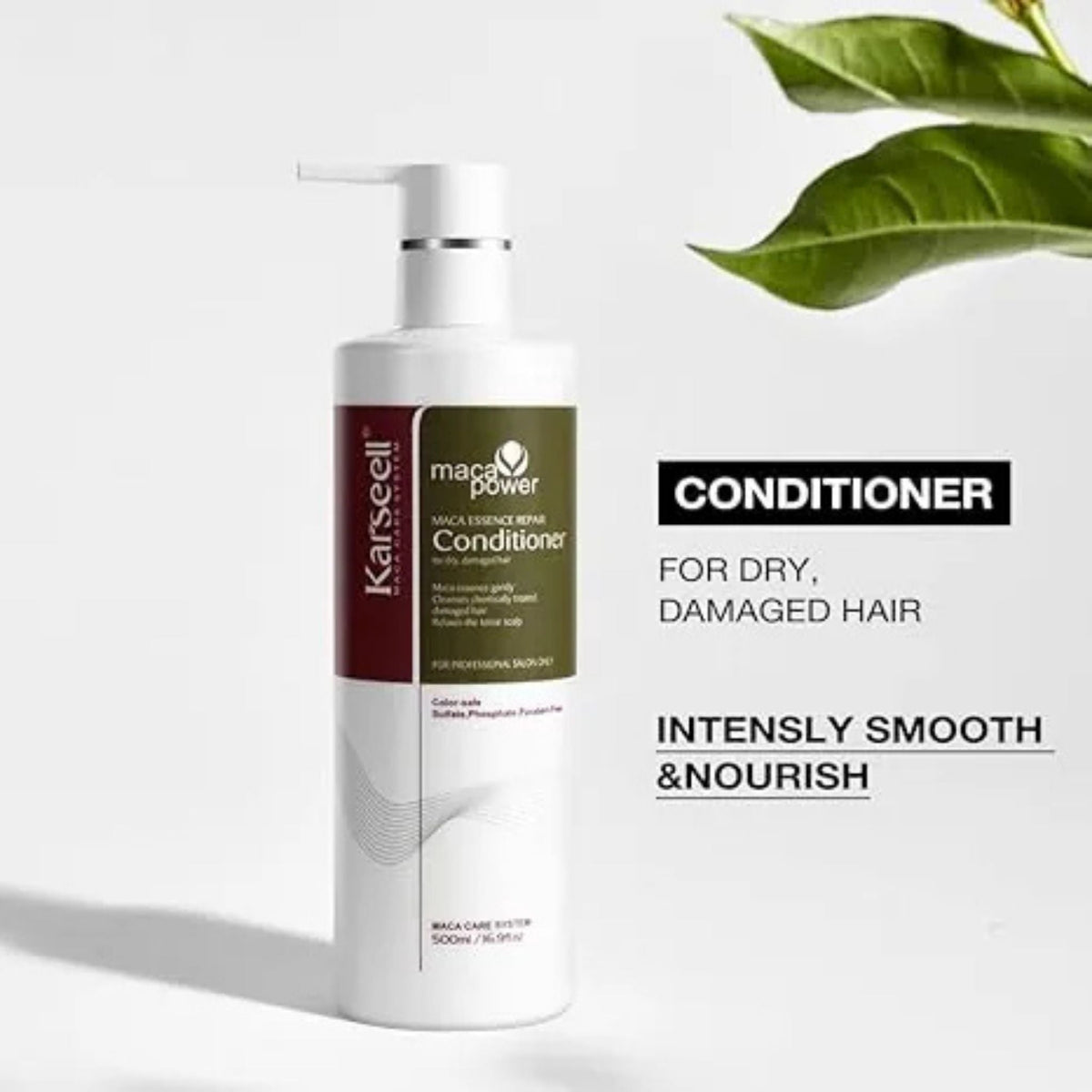 Refect Beauty Karseell Maca Power anti-hair loss conditioner bottle for dry and damaged hair with pump dispenser