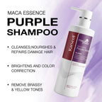 Refect Beauty Karseell Maca Power purple shampoo bottle for blonde, silver, and gray hair to neutralize brassy tones.