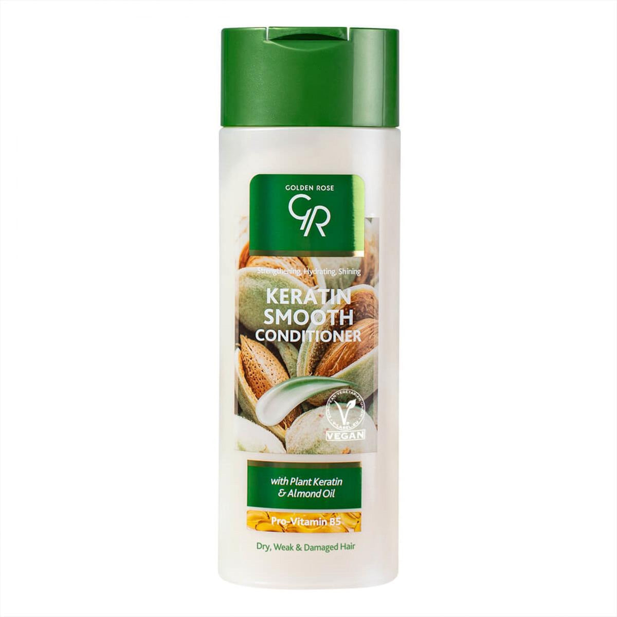 Refect Beauty Golden Rose Keratin Smooth Conditioner bottle with green cap for dry and damaged hair