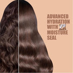 Refect Beauty Kesh King Organics coconut milk shampoo showing a before and after comparison of frizzy to smooth hair