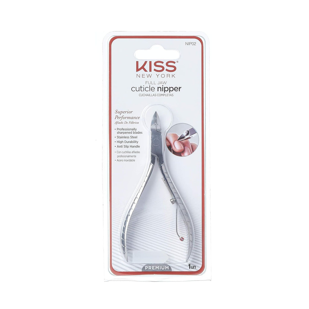 Refect Beauty Kiss Cuticle Nipper with full jaw design, made of durable stainless steel for precise nail trimming.