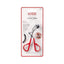 Refect Beauty Kiss Eyelash Curler in stainless steel with red handles and a replacement silicone pad in packaging