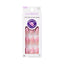 Refect Beauty Kiss imPRESS Wild Venus medium almond press-on nails with pink glitter swirl design and adhesive backing