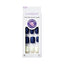 Refect Beauty KISS imPRESS Chasing Stars press-on nails in navy blue and white with gold glitter accents in packaging