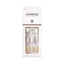 Refect Beauty KISS imPRESS press-on nails in short squoval shape featuring white marble and gold glitter designs.